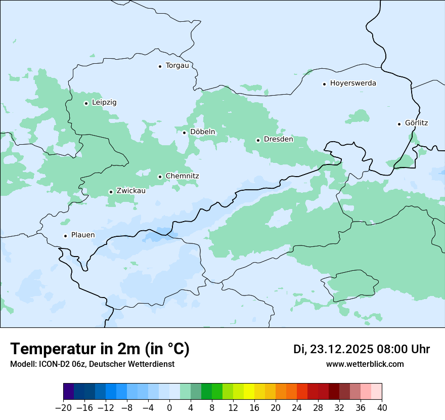 Modellkarten Temperatur