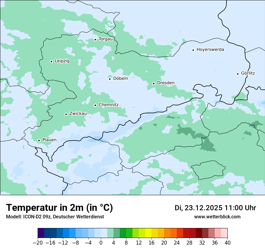 Modellkarten Temperatur