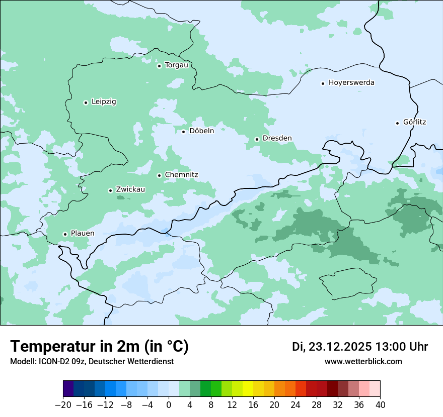 Modellkarten Temperatur