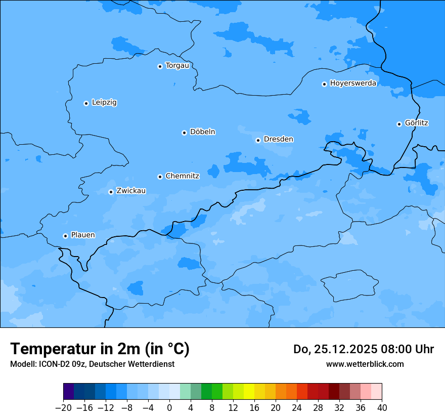 Modellkarten Temperatur
