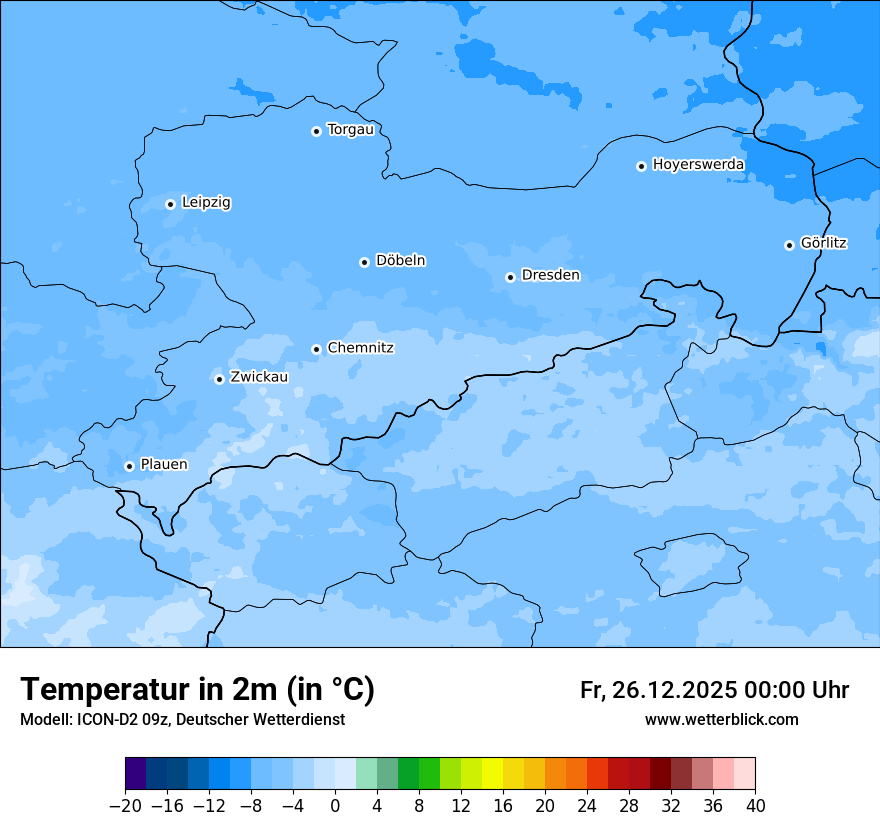 Modellkarten Temperatur