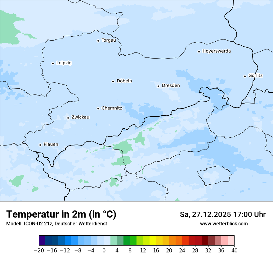 Modellkarten Temperatur
