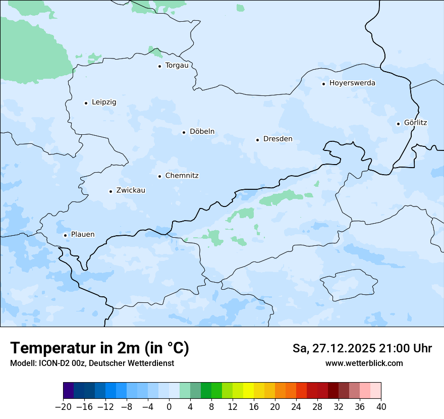 Modellkarten Temperatur