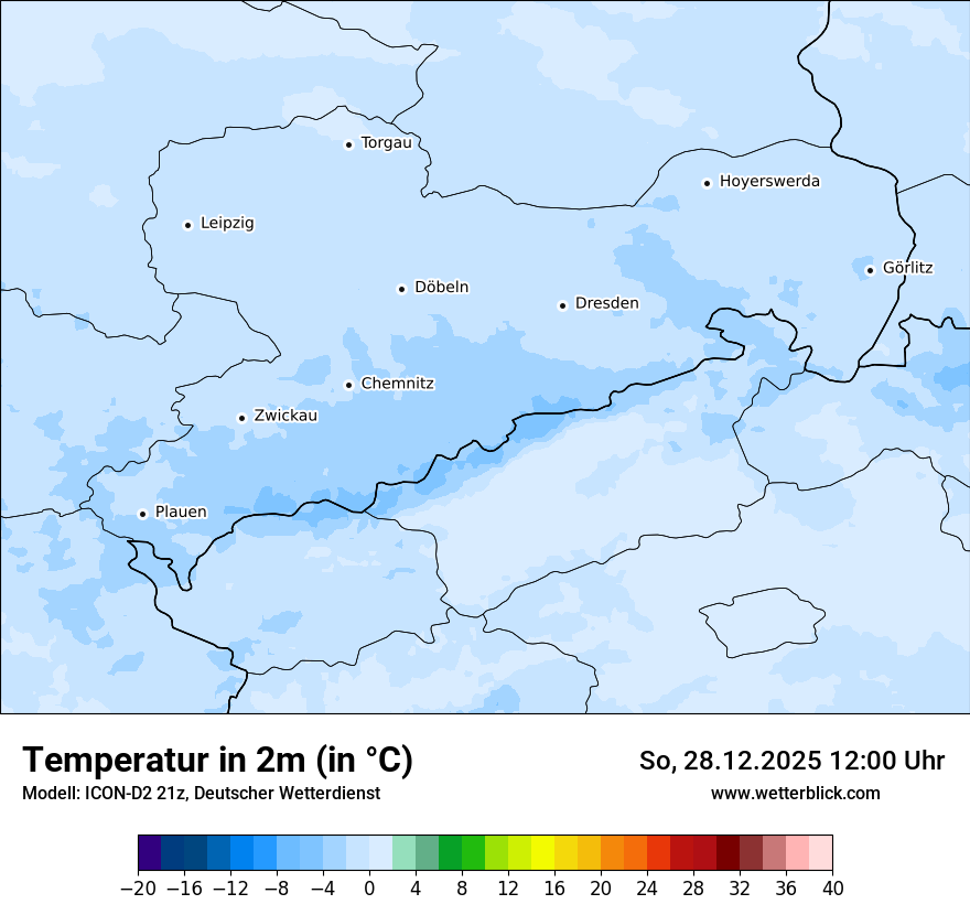Modellkarten Temperatur