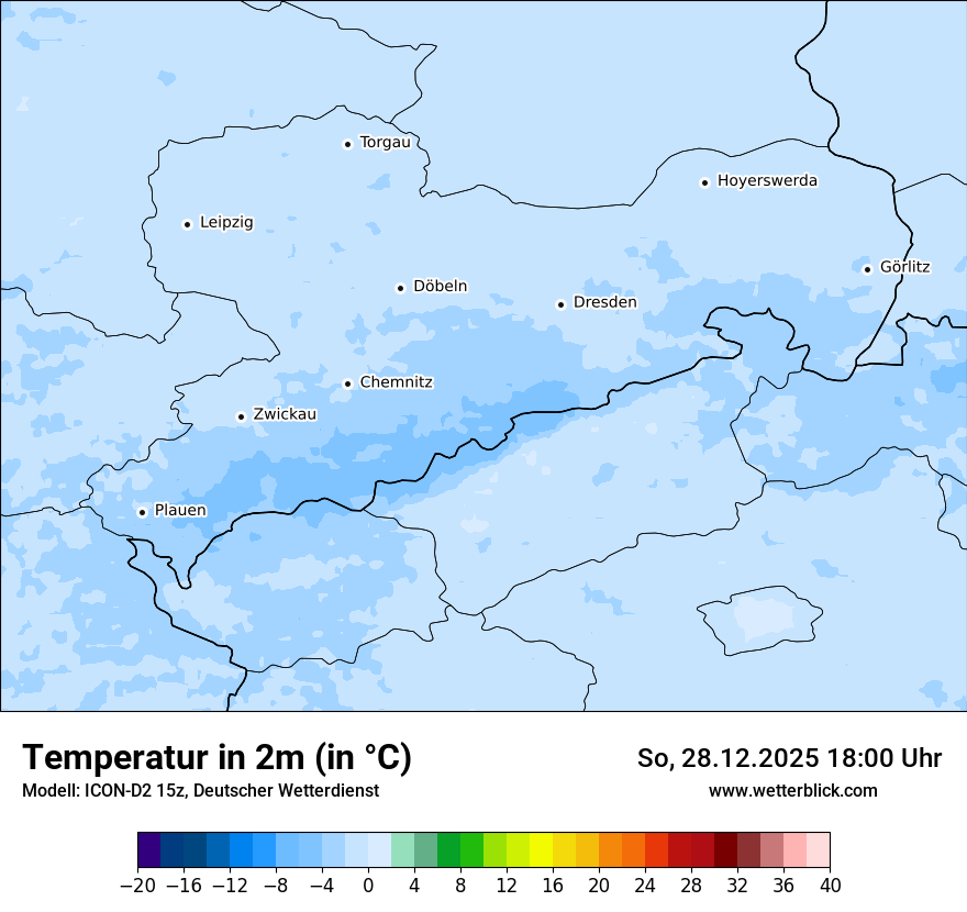 Modellkarten Temperatur