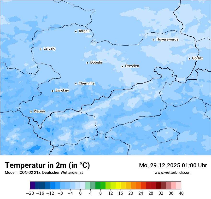Modellkarten Temperatur