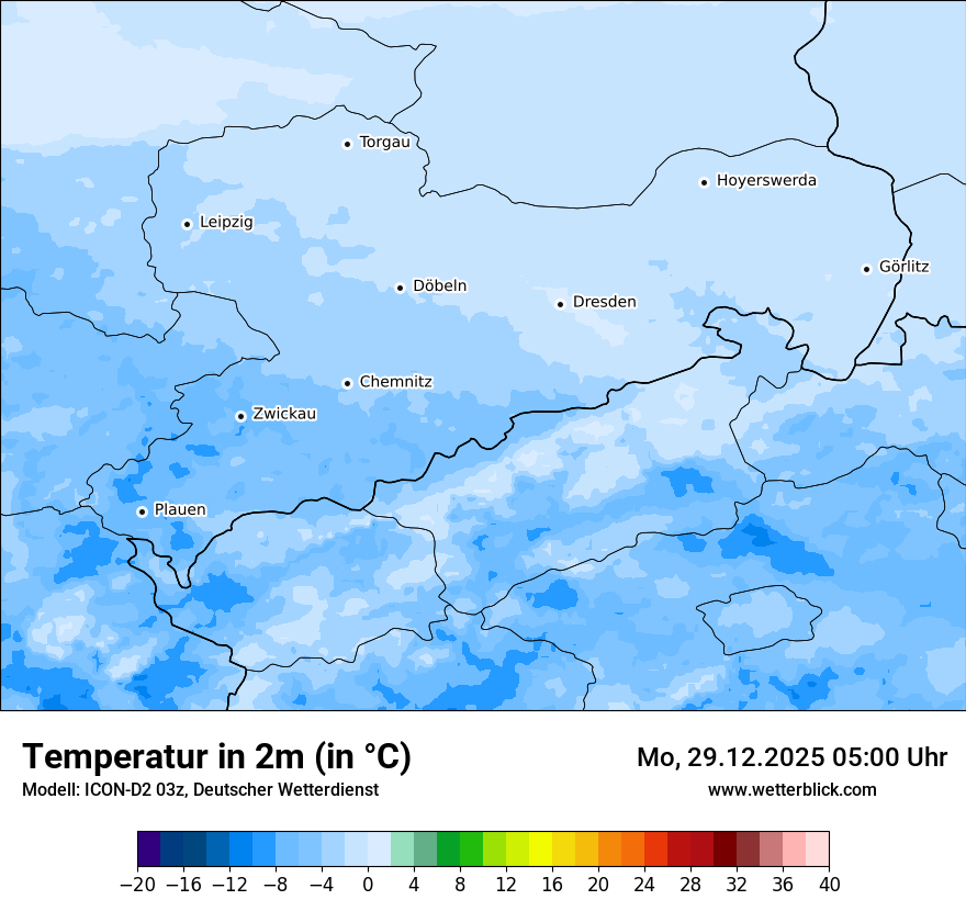 Modellkarten Temperatur