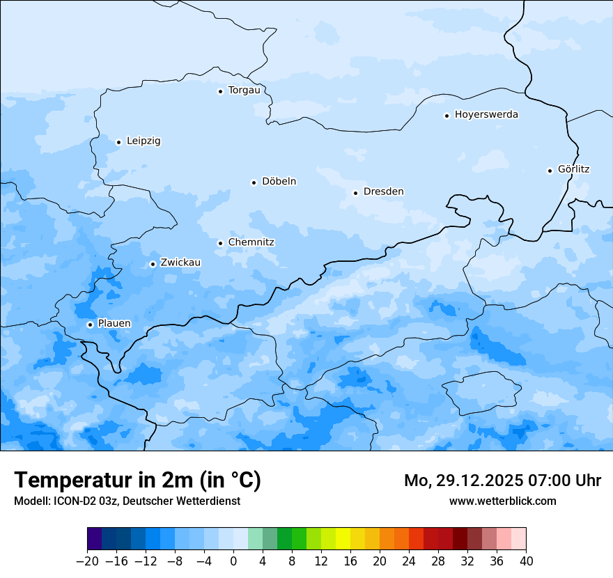 Modellkarten Temperatur
