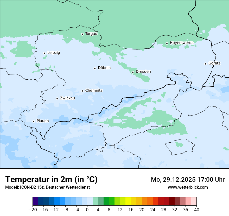 Modellkarten Temperatur
