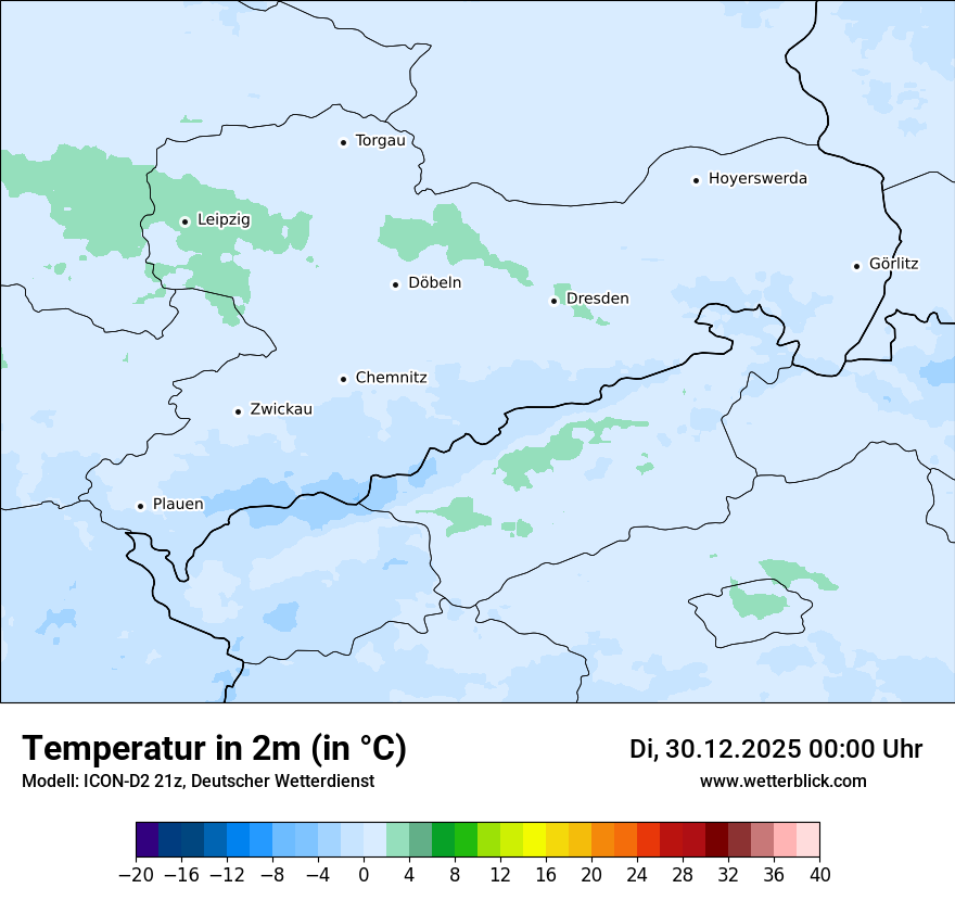 Modellkarten Temperatur