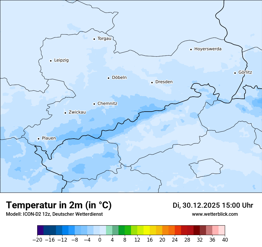 Modellkarten Temperatur