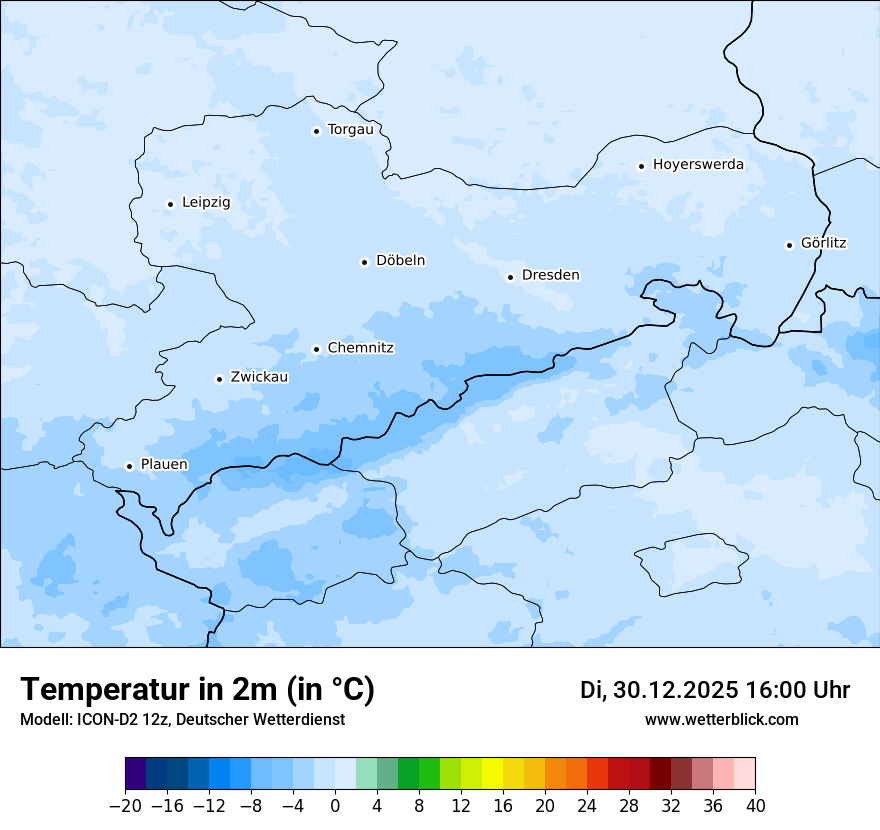 Modellkarten Temperatur
