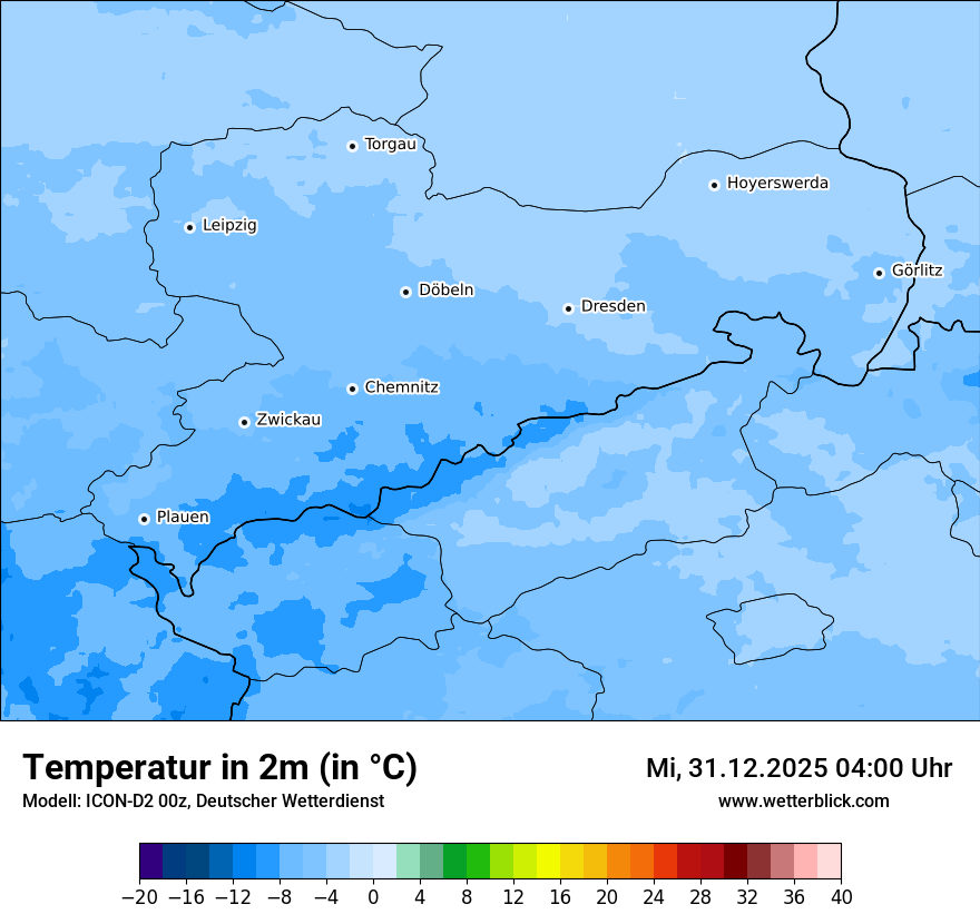 Modellkarten Temperatur