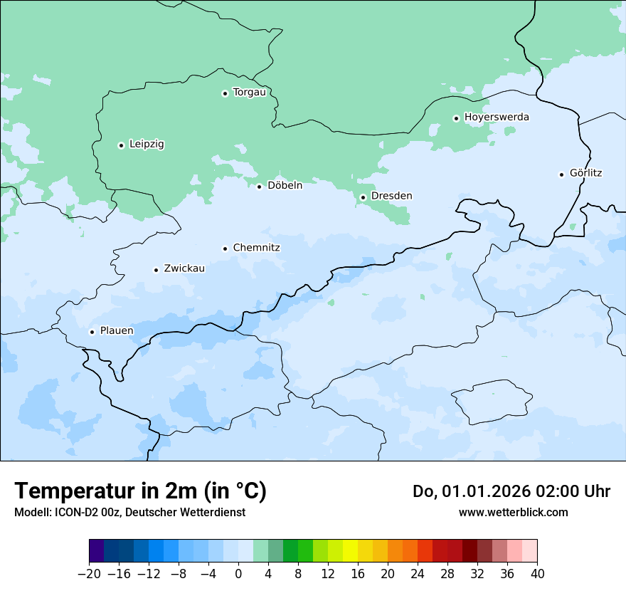 Modellkarten Temperatur