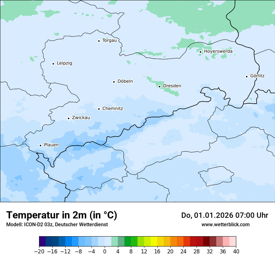 Modellkarten Temperatur