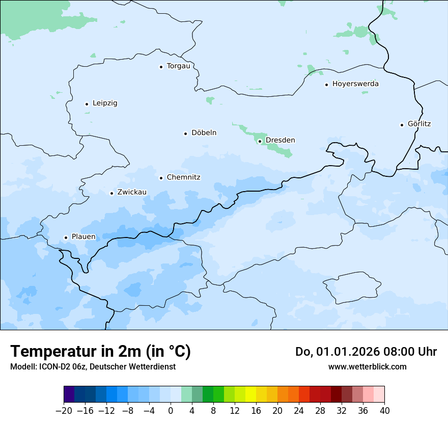 Modellkarten Temperatur