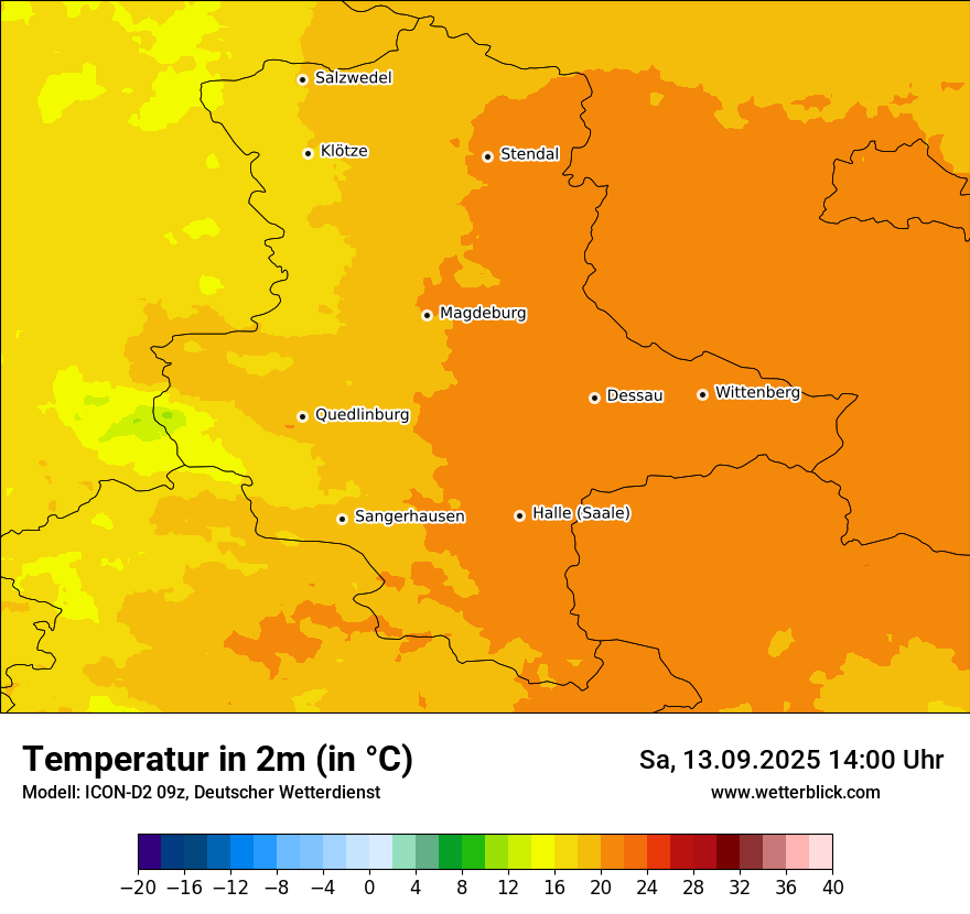Modellkarten Temperatur