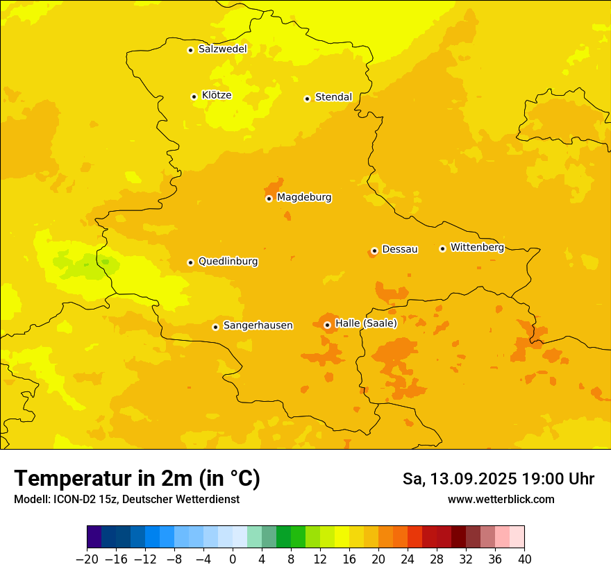 Modellkarten Temperatur