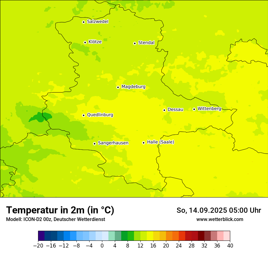 Modellkarten Temperatur