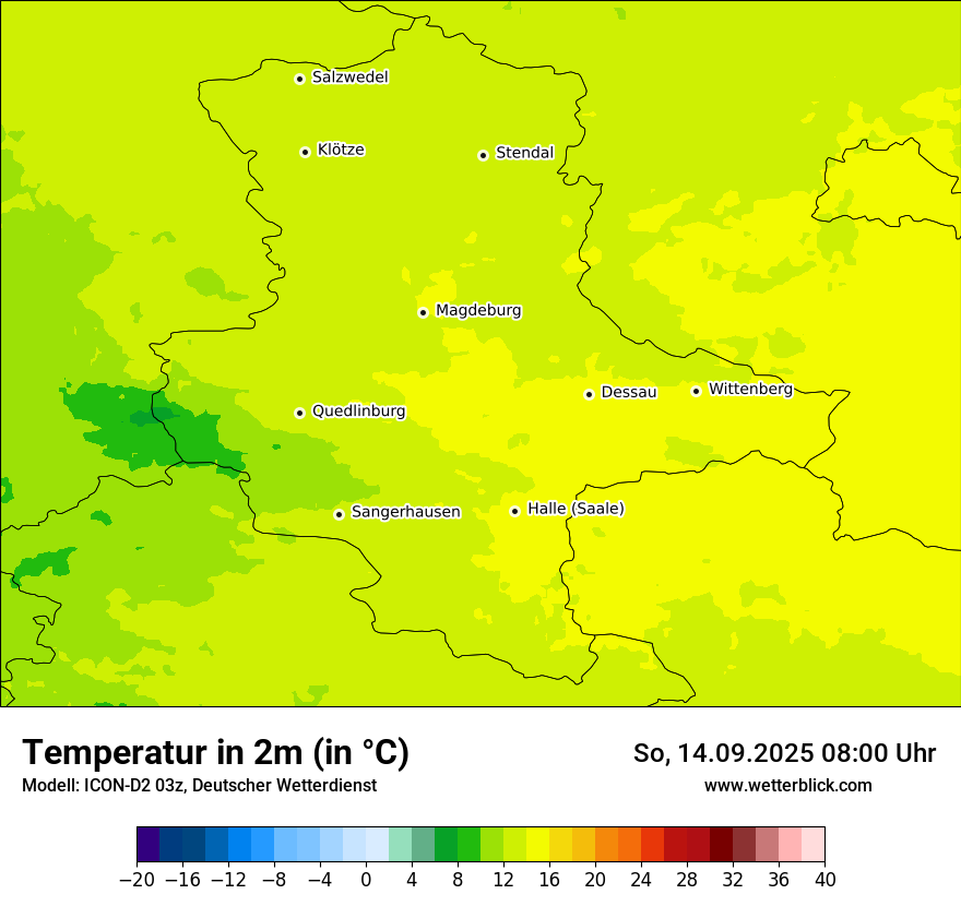Modellkarten Temperatur