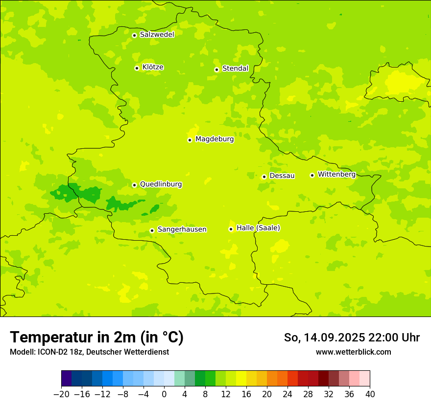 Modellkarten Temperatur