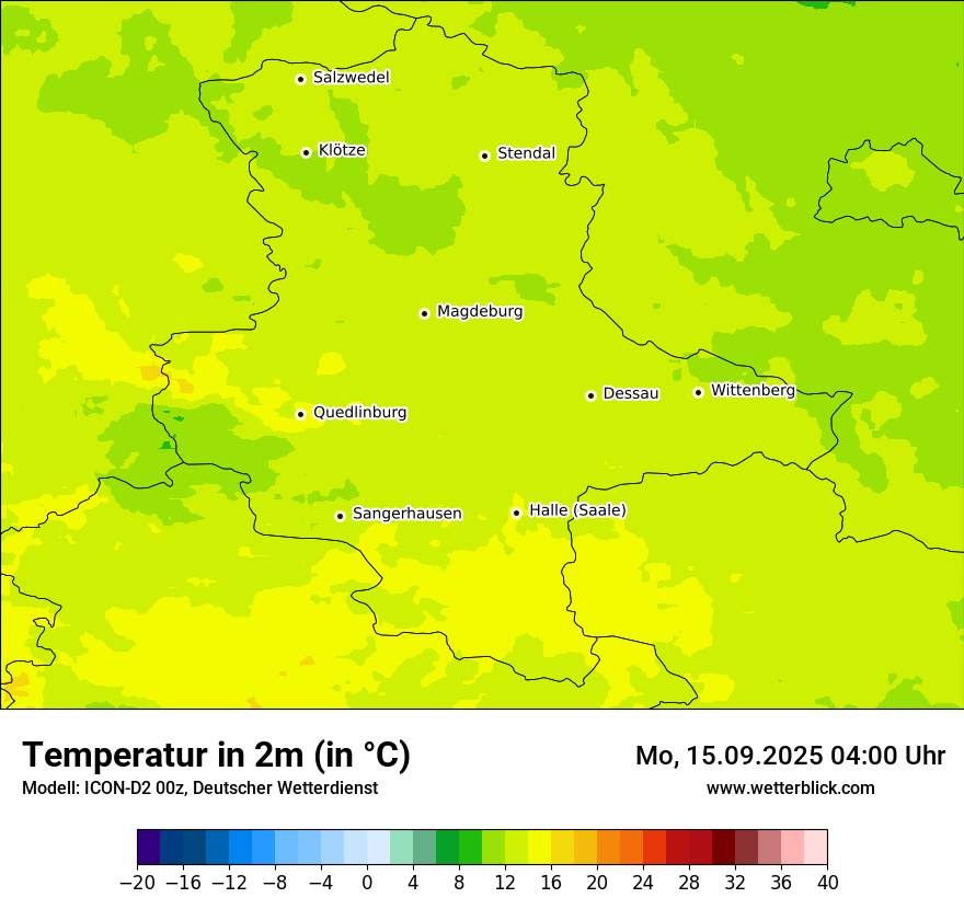 Modellkarten Temperatur