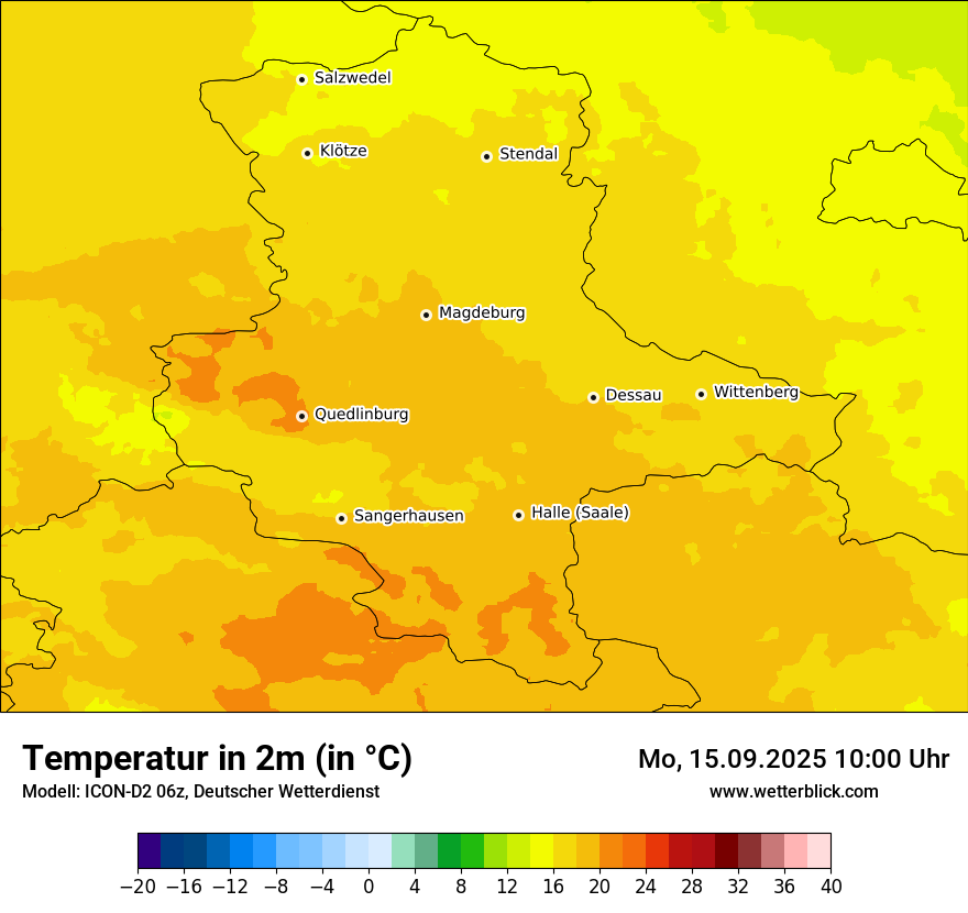 Modellkarten Temperatur