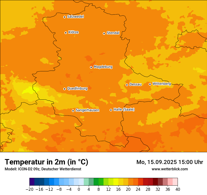 Modellkarten Temperatur