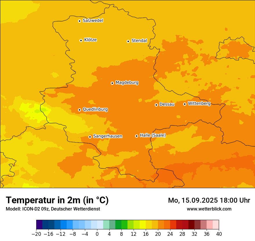 Modellkarten Temperatur