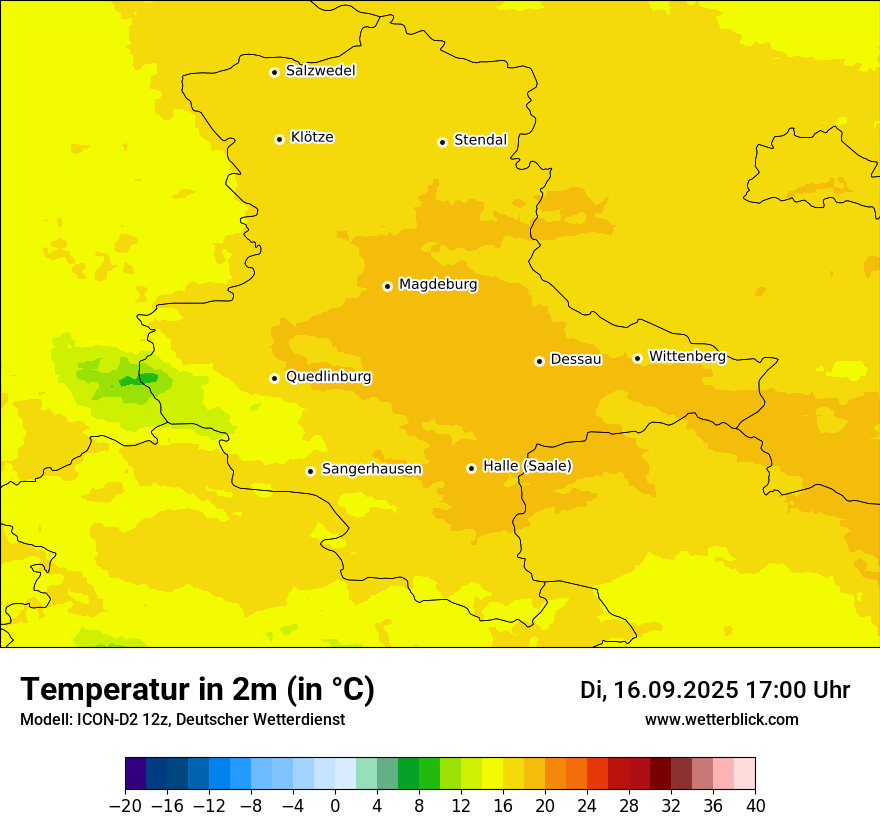 Modellkarten Temperatur