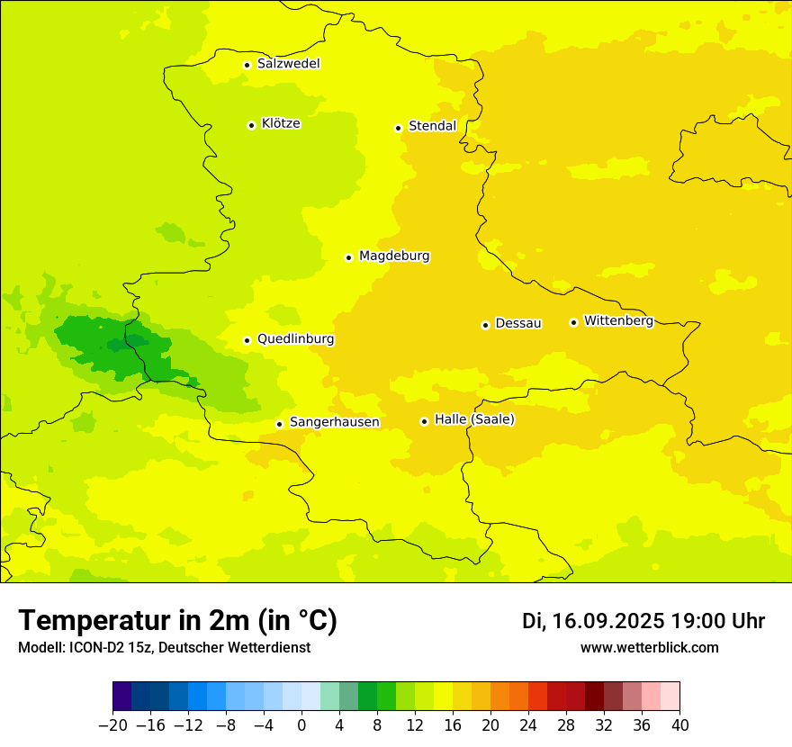 Modellkarten Temperatur