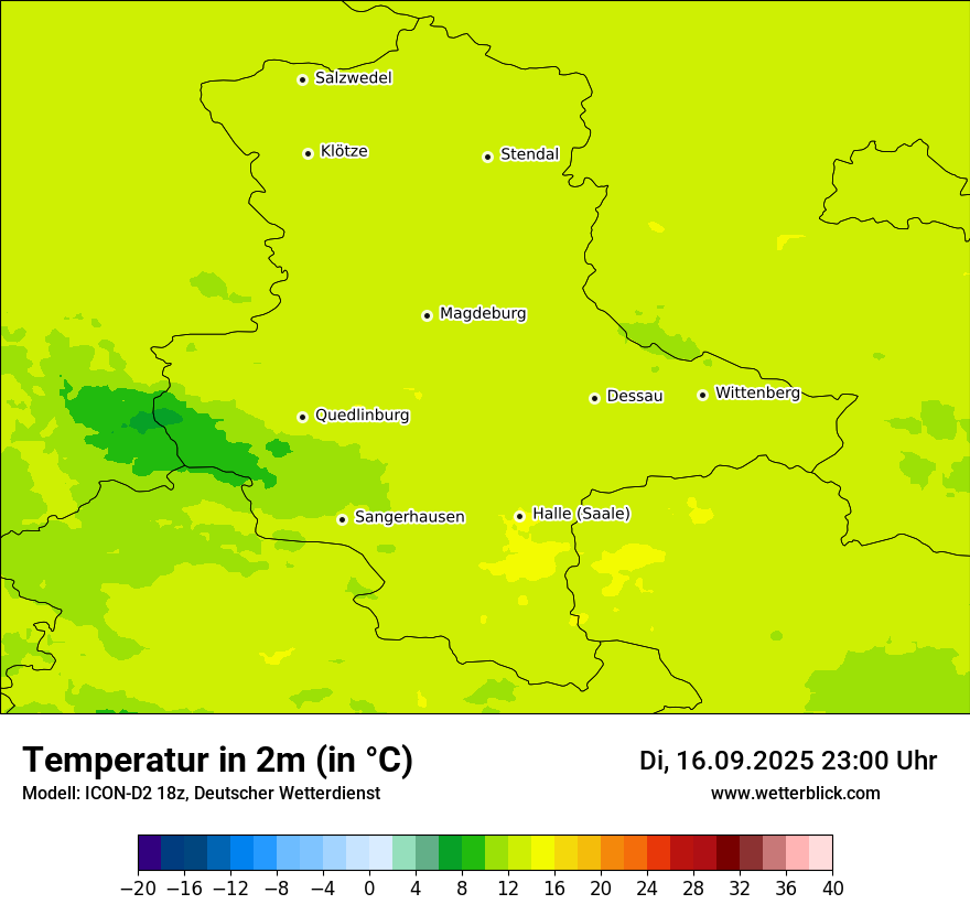 Modellkarten Temperatur