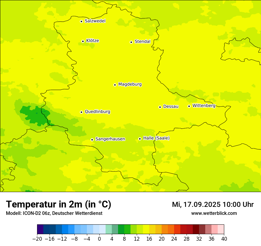 Modellkarten Temperatur