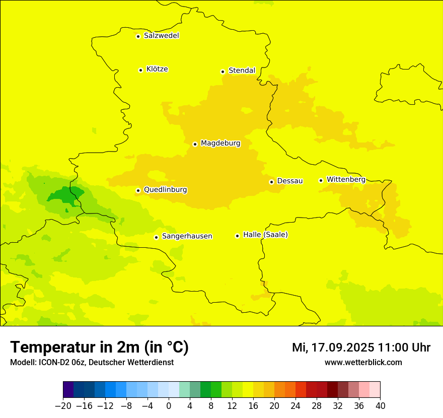 Modellkarten Temperatur