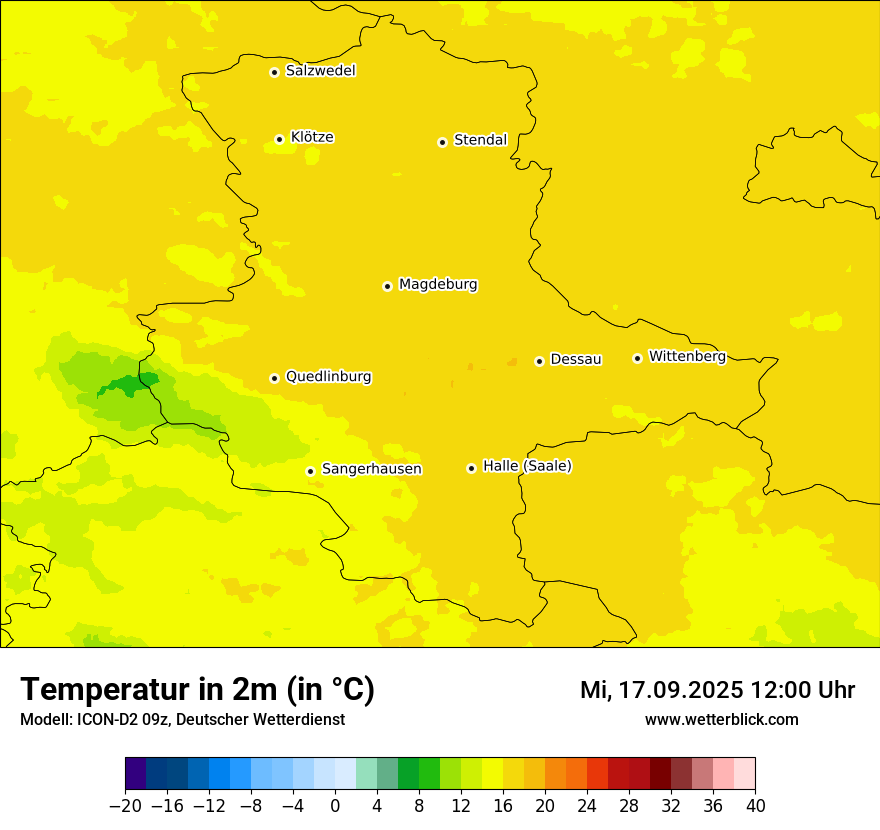 Modellkarten Temperatur