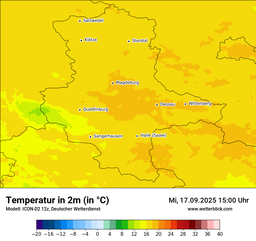 Modellkarten Temperatur