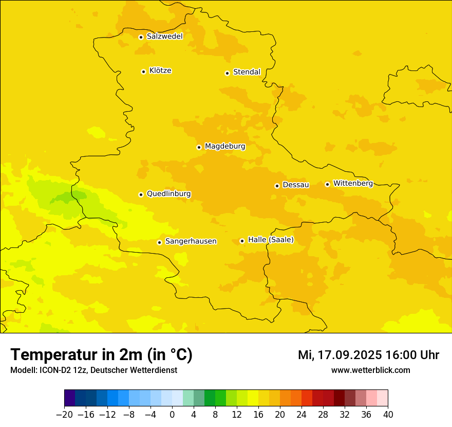 Modellkarten Temperatur