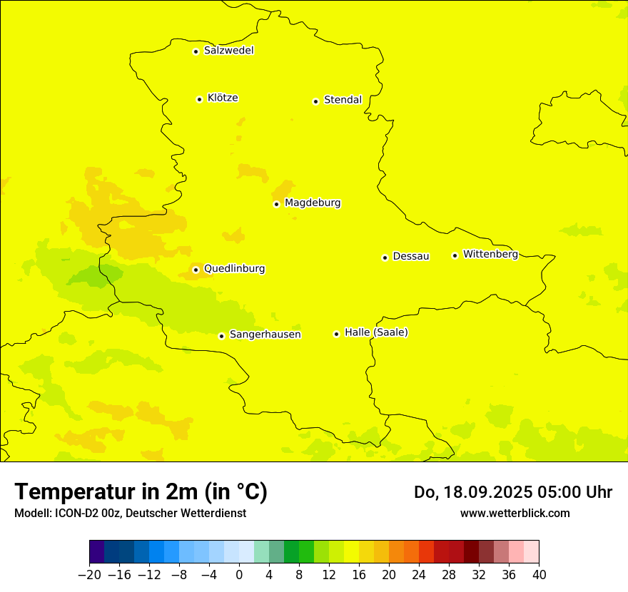 Modellkarten Temperatur