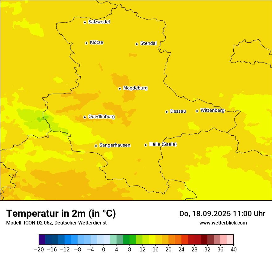 Modellkarten Temperatur