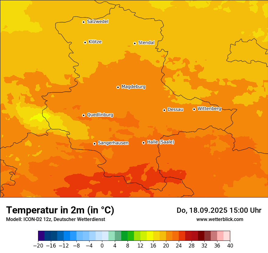 Modellkarten Temperatur