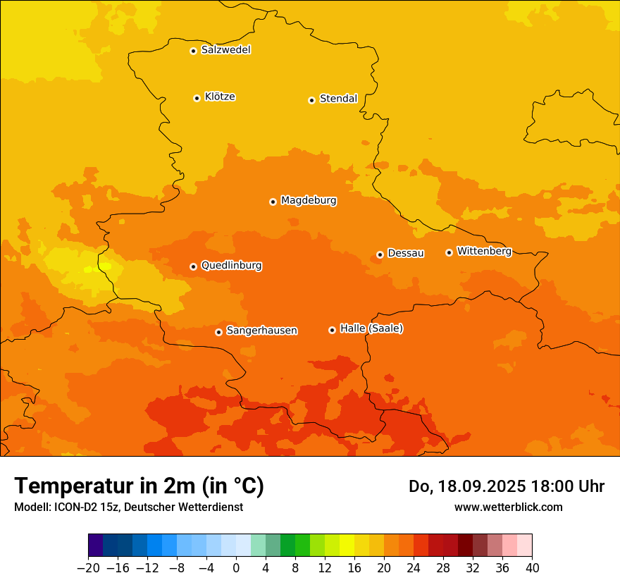 Modellkarten Temperatur