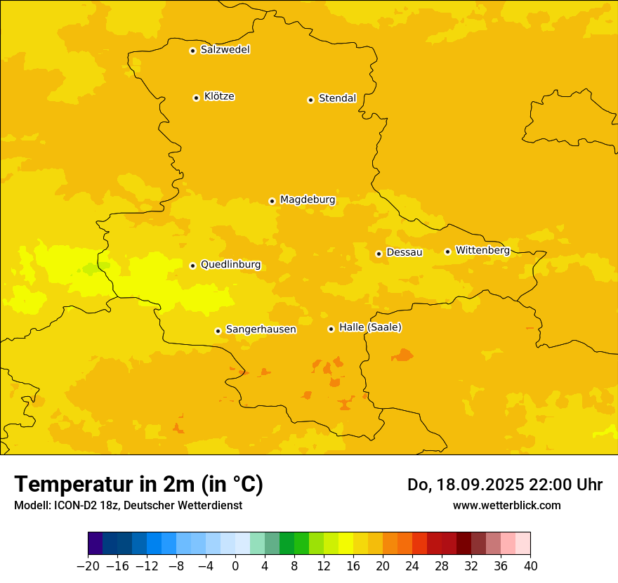 Modellkarten Temperatur