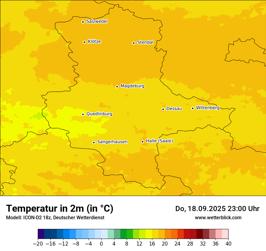 Modellkarten Temperatur