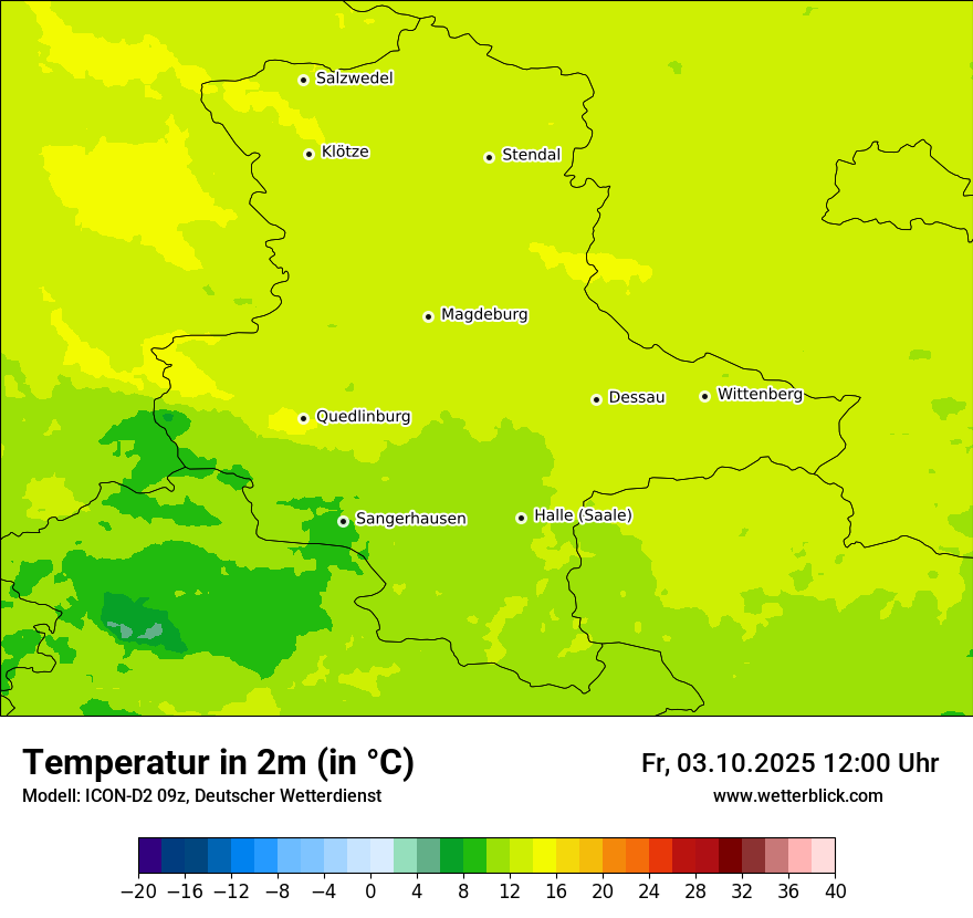 Modellkarten Temperatur