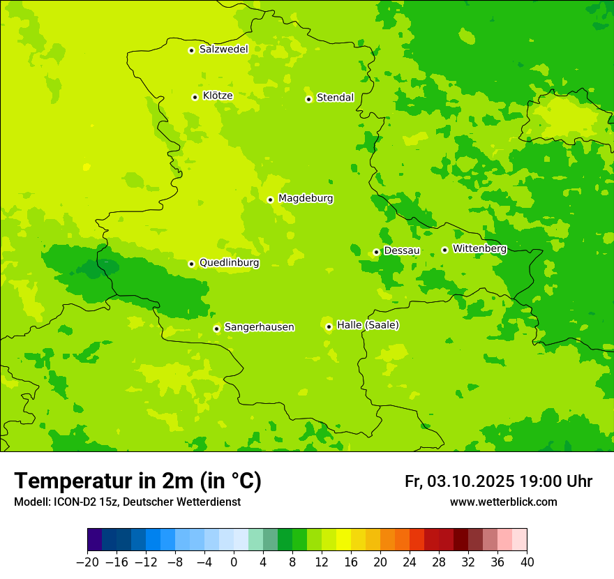 Modellkarten Temperatur