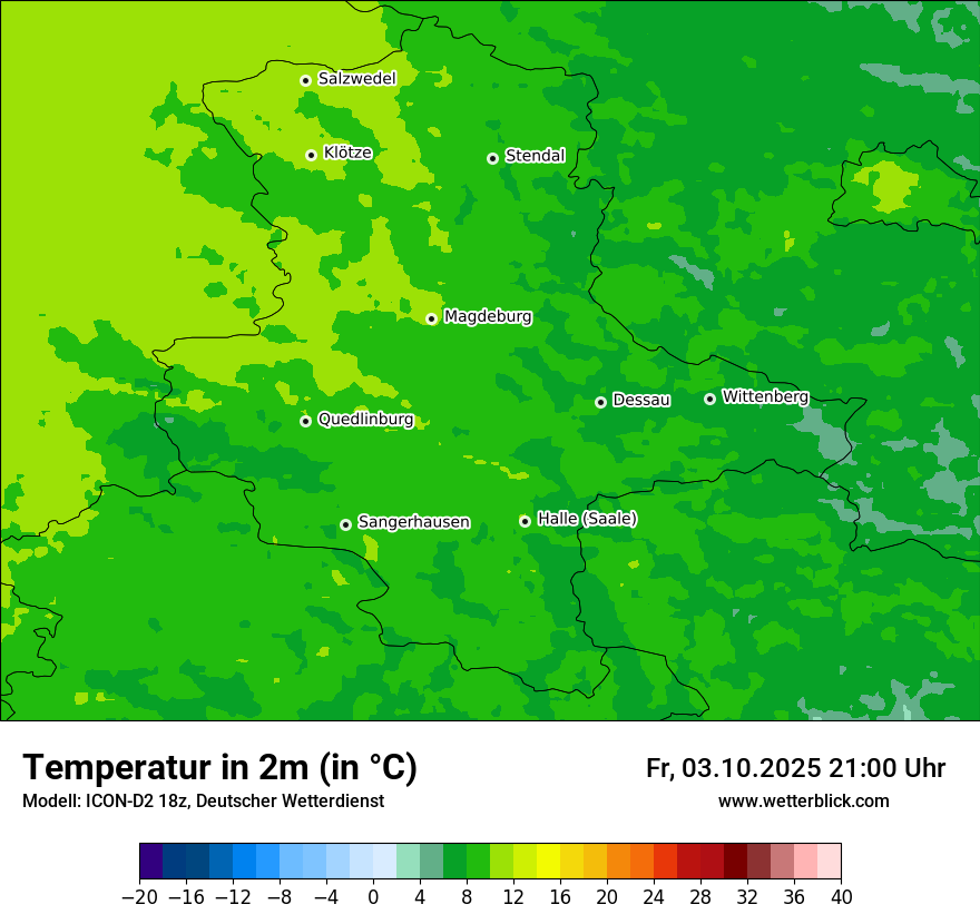 Modellkarten Temperatur