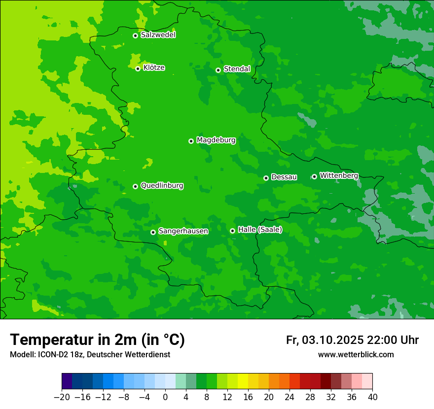 Modellkarten Temperatur