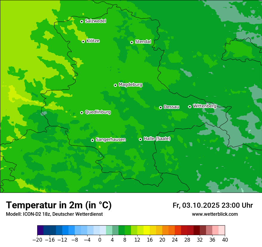 Modellkarten Temperatur