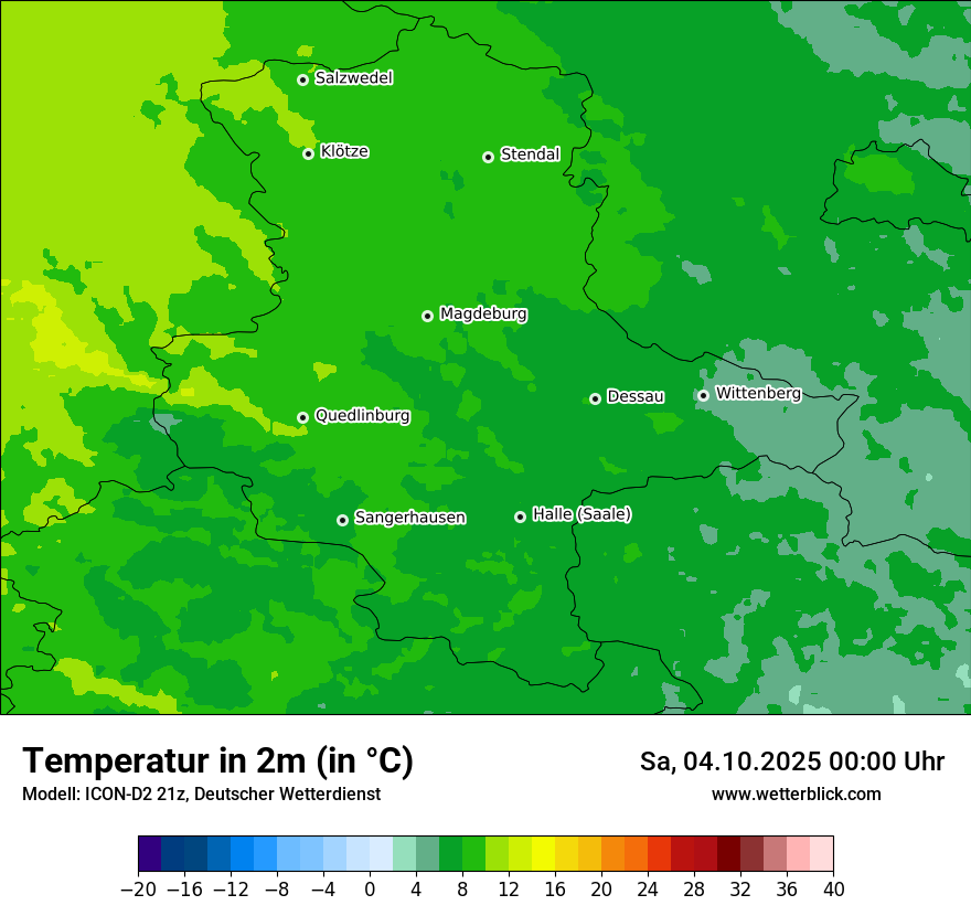 Modellkarten Temperatur