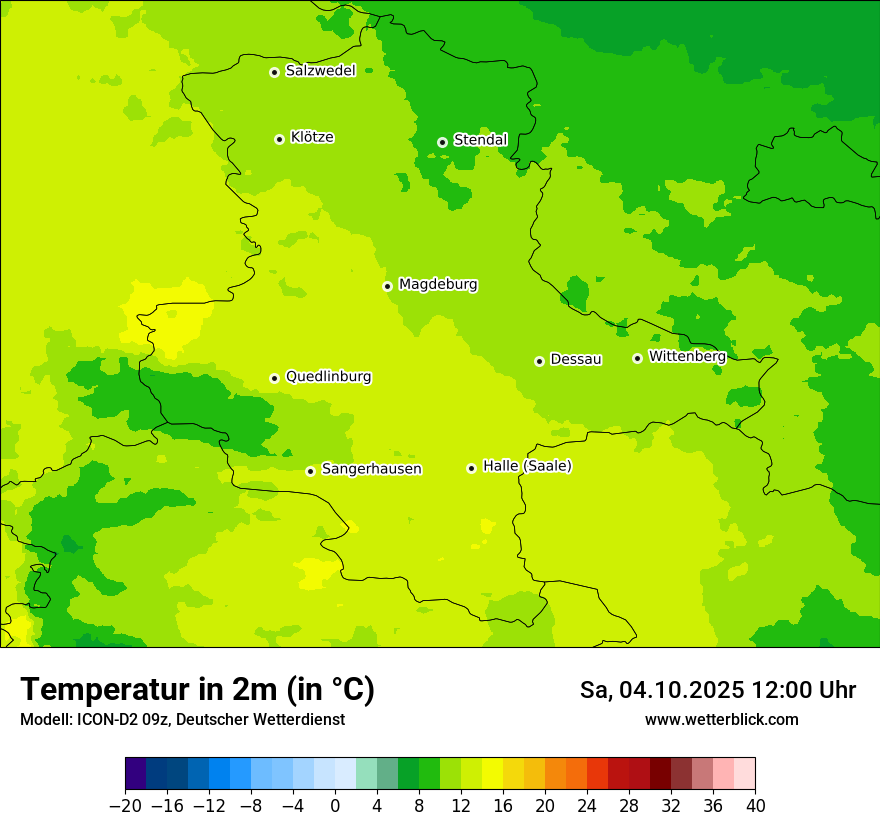 Modellkarten Temperatur